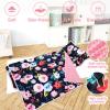 Jundetye Toddler Nap Mat with Pillow and Plush Blanket, Kids Sleeping Bags for Preschool Daycare, Slumber Bags for Girls Boys Ages 3-7 Years, 55'' x 23'', Floral view 3