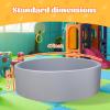 FUBOTRAD Ball Pit for Balls 47.2" x 13.7" Round Foam Ball Pits for Kids Toddlers Soft Play Equipment - Balls NOT Included (Light Gray) view 2