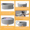 FUBOTRAD Ball Pit for Balls 47.2" x 13.7" Round Foam Ball Pits for Kids Toddlers Soft Play Equipment - Balls NOT Included (Light Gray) view 4