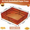 Basketball Party Decorations Basketball Party Supplies-36Pcs Basketball Party Favors Basketball Paper Food Tray Basketball Disposable Serving Boats for Basketball Theme Birthday Party Decorations view 2