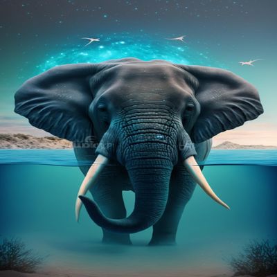 1000 Piece Adult Jigsaw Puzzle - Painted Glowing Elephant Wooden Rounded Corner Color Jigsaw Puzzle for Beginners, Great Gift for Framing, Multi-Color Jigsaw Puzzle