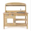 Bayer Chic 2000 Mud Kitchen, Untreated, Solid Wood, Outdoor Children's Kitchen, for Children from 3 Years view 1