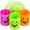 The Dreidel Company Halloween Coil Spring, Pumpkin Jack-O-Lantern Circle Shaped Coils, Neon Colors Magic Spring Toy, Party Favor for Kids, 1.4" Inches (35mm) (144-Pack) view 1