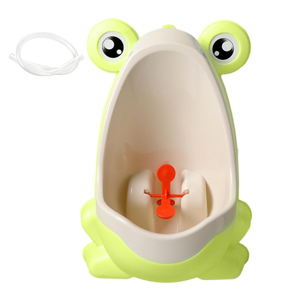 awakentti Frog Potty Training Urinal, Cartoon Boys Urinal with Suction Cups, Urinal Kids Toddler Pee Trainer for Picnicing, Hotel, Home, Camping, Kindergarten, Amusement Park (Green)