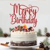 Merry Christmas Birthday cake Toppers,Glitter Christmas Cake Decorations for Holiday Xmas Party, Ice Cream CelebrationsDecorations dishesCake Topper Picks  view 2