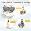 BABY JOY 3 in 1 Rocking Horse, Ride On Push Car for Toddlers w/Detachable Balance Board, Smooth Wheels & Anti-Slip EVA Strips, Shark Rocking Sliding Toy Set for Boys Girls Indoor Outdoor Play (Gray) view 2