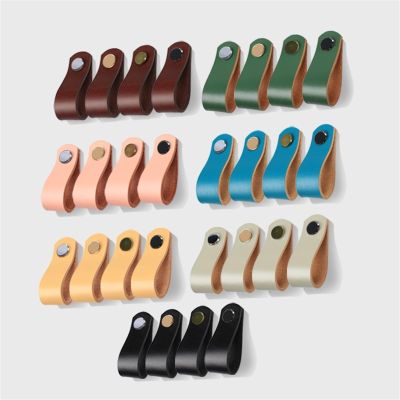 1PCS Brass Leather Furniture Knob Pull Handle and Knobs for Doors Cabinet Chest Drawer Suitcase Handles with Screws (Color : MBS0066-11, Size : 1PCS)