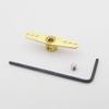 BrewJa 1PCS Copper 3mm Servo Arm Horn Steering Rudder Arm Linkage End Tie Rod Pull Rod End for 3mm Shaft RC Boat Marine Model (Color : 1PC Straight arm) view 1