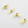 BrewJa 1PCS Copper 3mm Servo Arm Horn Steering Rudder Arm Linkage End Tie Rod Pull Rod End for 3mm Shaft RC Boat Marine Model (Color : 1PC Straight arm) view 2
