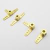 BrewJa 1PCS Copper 3mm Servo Arm Horn Steering Rudder Arm Linkage End Tie Rod Pull Rod End for 3mm Shaft RC Boat Marine Model (Color : 1PC Straight arm) view 4