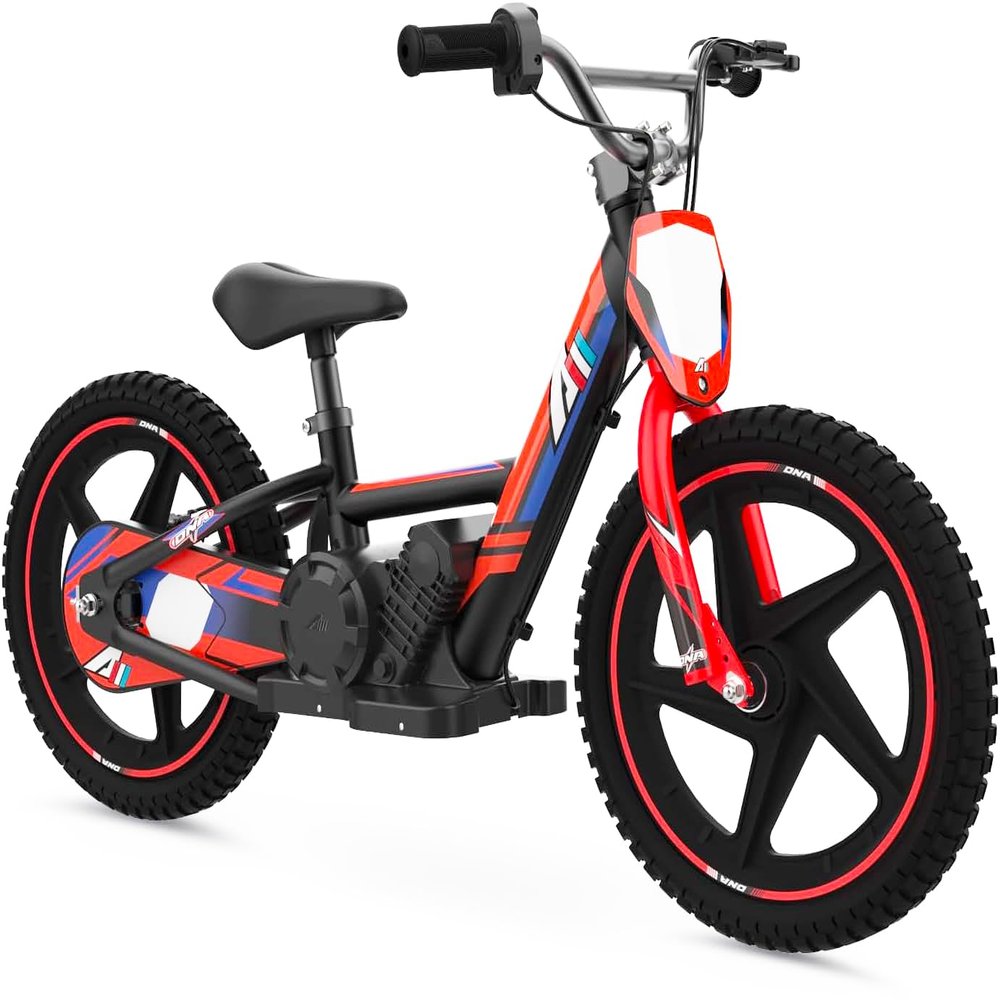 AIII Lightweight Electric Dirt Bike for Kids, 170/340W Electric Motorcycle Up to 10/12MPH, 24V Detachable Battery, Hand-Operated Dual Brakes Electric Balance Bike for Ages 3-6/5-12