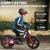 AIII Lightweight Electric Dirt Bike for Kids, 170/340W Electric Motorcycle Up to 10/12MPH, 24V Detachable Battery, Hand-Operated Dual Brakes Electric Balance Bike for Ages 3-6/5-12 view 4