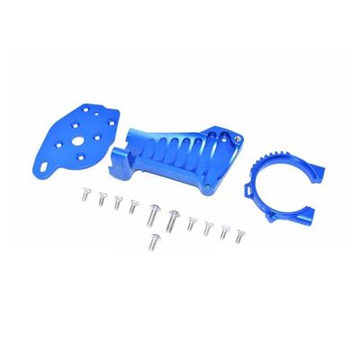 DAYUDDRICAR RC Car Metal Motor Mount Motor Fixed Bracket Seat Replacement for MAXX 4S VXL 89076-4 89086-4 1/10 RC Monster Truck Car Accessories (Color : Blue)