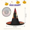 AoRom Texas Cowboy Printed Halloween Witch Hat,Witch Cap Costume Accessory For Halloween Christmas Party Decoration view 3