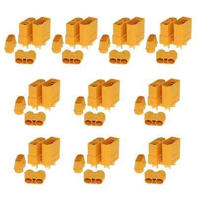 QIAN ZI QIU 10 Pair XT90H XT90 Connector with Solder Point Cover Cap for RC Lipo Battery Motor, RC Charger RC Car Truck