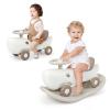 BABY JOY 3 in 1 Rocking Horse, Ride On Push Car for Toddlers w/Detachable Balance Board, Smooth Wheels & Anti-Slip EVA Strips, Shark Rocking Sliding Toy Set for Boys Girls Indoor Outdoor Play (White) view 1