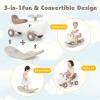 BABY JOY 3 in 1 Rocking Horse, Ride On Push Car for Toddlers w/Detachable Balance Board, Smooth Wheels & Anti-Slip EVA Strips, Shark Rocking Sliding Toy Set for Boys Girls Indoor Outdoor Play (White) view 2