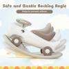 BABY JOY 3 in 1 Rocking Horse, Ride On Push Car for Toddlers w/Detachable Balance Board, Smooth Wheels & Anti-Slip EVA Strips, Shark Rocking Sliding Toy Set for Boys Girls Indoor Outdoor Play (White) view 3