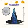 AoRom Blue Seahorse Printed Halloween Witch Hat,Witch Cap Costume Accessory For Halloween Christmas Party Decoration view 3