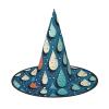 AoRom Water Drops Dots Printed Halloween Witch Hat,Witch Cap Costume Accessory For Halloween Christmas Party Decoration view 1