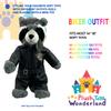 Biker King of The Road Outfit for Stuffed Animal Buddy Bear - Fits Most 14"-18" Plush Soft Toys Adorable Bike Rider Costume Plushie Teddy Bear, Ideal Gift for Kids view 4