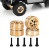 1.0 beadlock Wheels Brass Heavy Weight - 1.0 RC Wheel Rims with Brass Rings Deep Dish Wheel Rims for 1/18 TRX4M 1/24 SCX24 AX24 FCX24 1/24 Crawler RC Crawler Upgrade Parts view 1