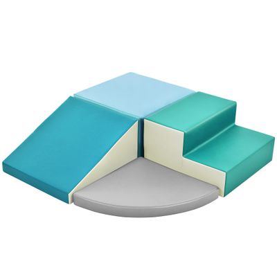CuisinSmart Soft Climb and Crawl Foam Playset, 4 Pieces Safe Soft Foam Nugget Block,Soft Climbing Indoor Set for Preschools, Toddlers, Kids Crawling and Climbing Indoor Active Play Structure