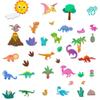 BEUNITONE 40PCS Dinosaur Felt Board Stories Set Animal Storytelling Flannel Board Colorful Interactive Early Learning Teaching Play Kits for Classroom Christmas Birthday Gift view 1