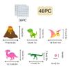 BEUNITONE 40PCS Dinosaur Felt Board Stories Set Animal Storytelling Flannel Board Colorful Interactive Early Learning Teaching Play Kits for Classroom Christmas Birthday Gift view 3
