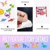 BEUNITONE 40PCS Dinosaur Felt Board Stories Set Animal Storytelling Flannel Board Colorful Interactive Early Learning Teaching Play Kits for Classroom Christmas Birthday Gift view 4