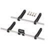 AMK Adjustable 1/10 Scale Bumper Mount Front Rear, Metal Bumper Set Complete for RC Crawler Body LCG Chassis Axial SCX10 II Element Enduro Gen7 Gen8 TRX6 TRX4 Upgrades (Black) view 1