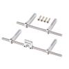AMK Adjustable 1/10 Scale Bumper Mount Front Rear, Metal Bumper Set Complete for RC Crawler Body LCG Chassis Axial SCX10 II Element Enduro Gen7 Gen8 TRX6 TRX4 Upgrades (Silver) view 1