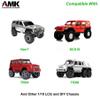 AMK Adjustable 1/10 Scale Bumper Mount Front Rear, Metal Bumper Set Complete for RC Crawler Body LCG Chassis Axial SCX10 II Element Enduro Gen7 Gen8 TRX6 TRX4 Upgrades (Silver) view 2