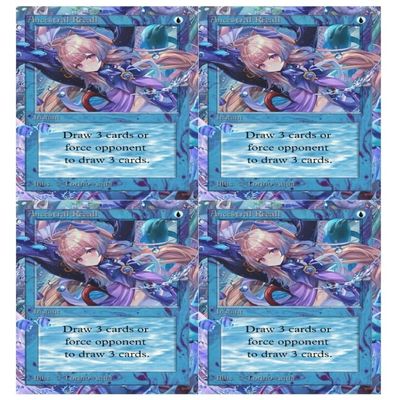 4x | Ancestral Recall | Anime | Full Art | Foil or Non-Foil (Non Foil)