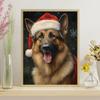 Santa German Shepherd Jigsaw Puzzle 300/500/1000 Piece, Pet Santa Costume Portrait for German Shepherd Owner (1000pc (5075cm)) view 3