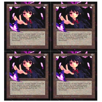 4x | Black Lotus | Anime | Full Art | Foil or Non-Foil (Foil)