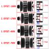hobbysoul 4pcs 2.2 Mud Slingers Tires 124mm & 2.2 Beadlock Wheels Adjustable 4 Different Negative Offsets Rims 6 Spoke for RC Crawler Trail Gen8 Capra Wraith TRX4 view 3