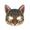 Hosfairy 1Pcs Halloween Half Face Cat Mask Animal Cat Mask for Halloween Christmas Easter Novelty Costume Party Accessory (Style I) view 1