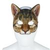 Hosfairy 1Pcs Halloween Half Face Cat Mask Animal Cat Mask for Halloween Christmas Easter Novelty Costume Party Accessory (Style I) view 3