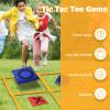 Gocasmus Tic Tac Toe Game - 4ft x 4ft Outdoor Yard Giant Tic Tac Toe for Backyard, Camping, Lawn, Portable No Assembly Outdoor Bean Bag Toss Game for Family and Kids view 4