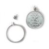 25 Cent/USA Quarter Coin Holder Bezel ~ for Charm, Necklace, Pendant, Display view 1