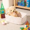 MiniArk Small Storage Baskets for Organizing | Closet Organizer Bins | Shelf Toy Basket | Woven Rope Baskets | Cube Decorative Box | Shallow Basket | 13x8.5x5.1 | 3 Packs Rainbow view 4