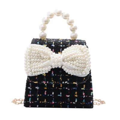 NOLITOY Boy Girl Bowknot Crossbody Bag Cute Princess Handbag for Girls Aged Fashionable Lightweight Purse for Parties Shopping and Everyday Use