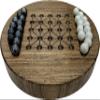 Fanorona Dimy Marble Board Game - 5x5 Fun Strategic Brown Wood view 2