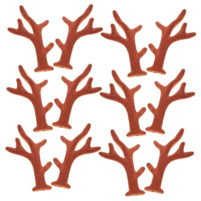 balacoo 100pcs Flocking Deer Antlers Headband Set for Crafts Party Accessories and Hair Decorations Cute Antler Design for Creative Costumes and Festive Events