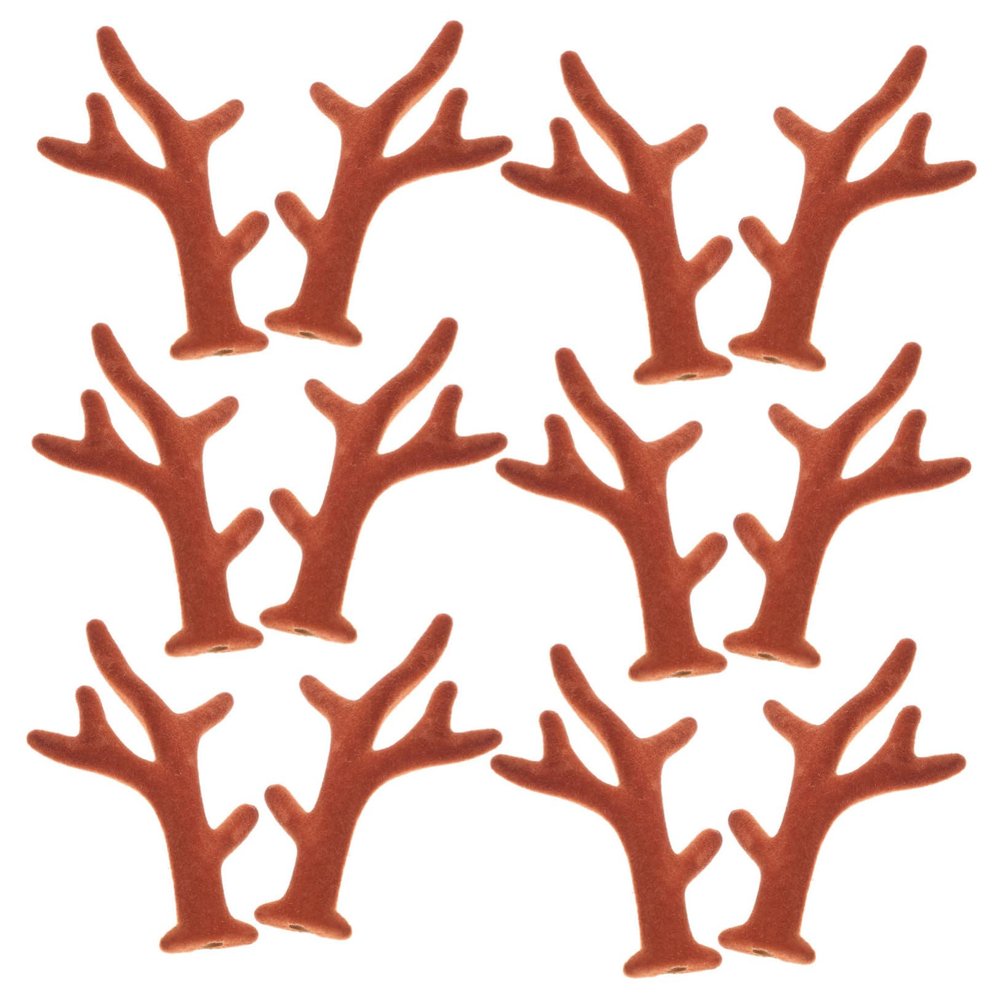 balacoo 100pcs Flocking Deer Antlers Headband Set for Crafts Party Accessories and Hair Decorations Cute Antler Design for Creative Costumes and Festive Events