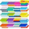100 Pcs Mini Pop Bubble Fidget Toys for Party Favors, Pop Toy Bulk for Party Favor, Classroom Student Prizes Christmas Easter Basket Goodie Bag Stuffers Valentine for Kids view 1