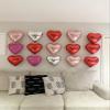 Red Heart Shaped balloons Pack of 12,18 Inch Silver Love Valentine Balloons Pink Heart Romantic Balloons For Valentines Day Propose Marriage Wedding Bridal Shower Engagement Party Decorations view 3