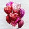 Red Heart Shaped balloons Pack of 12,18 Inch Silver Love Valentine Balloons Pink Heart Romantic Balloons For Valentines Day Propose Marriage Wedding Bridal Shower Engagement Party Decorations view 4