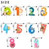 10Pcs Safari Animals Number 0-9 Cupcake Toppers Animals Cake Decorations Noahs Happy Birthday Cupcake Decorations Noahs Number Baby Shower Party Supplies view 2